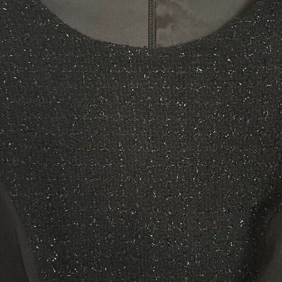 Black Halo Black Tweed Jodee Sheath Dress Size 4 - Picture 6 of 6